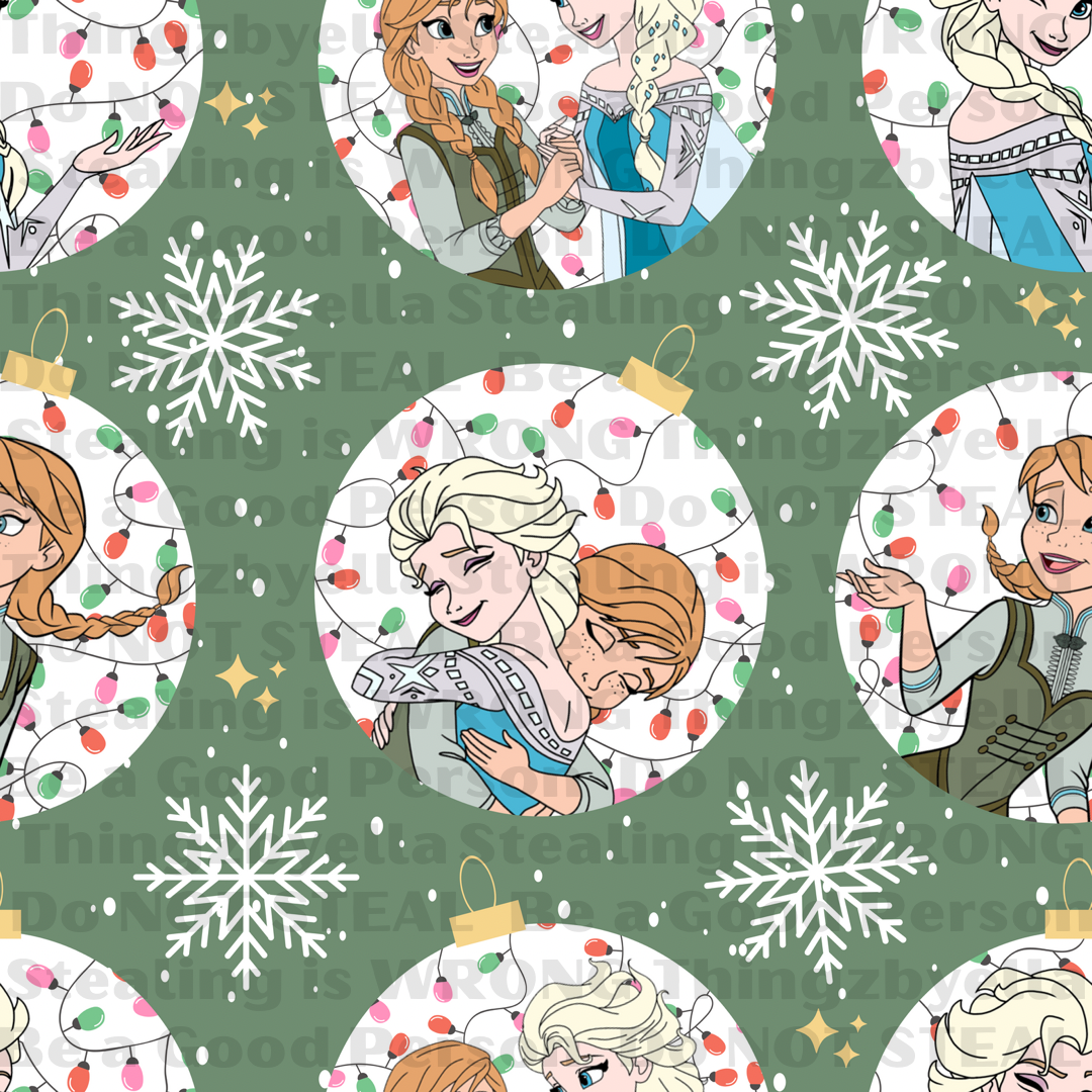 Elsa and Anna Christmas ornaments