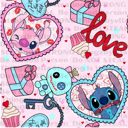 Pink and blue Alien love