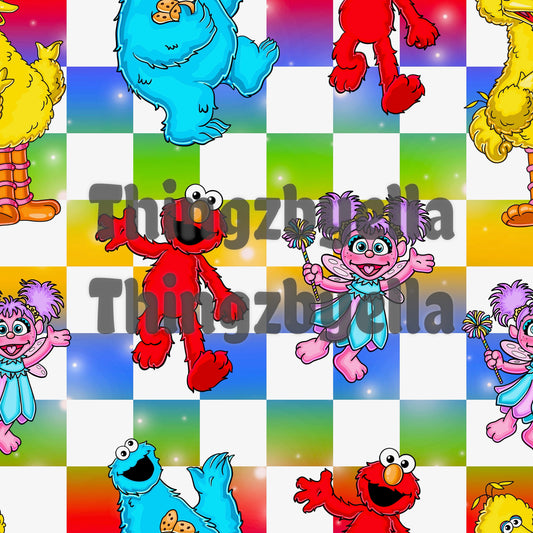 Elmo checkered fabric