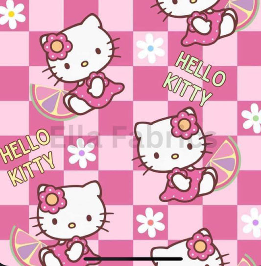 Hello kitty summer checkered pink