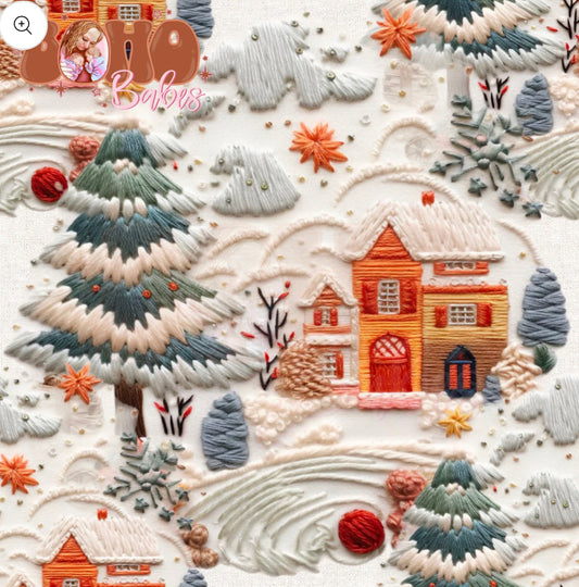 Faux embroidery Christmas