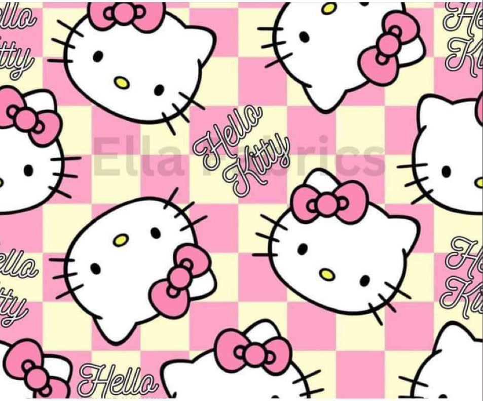 Hello kitty checkered yellow