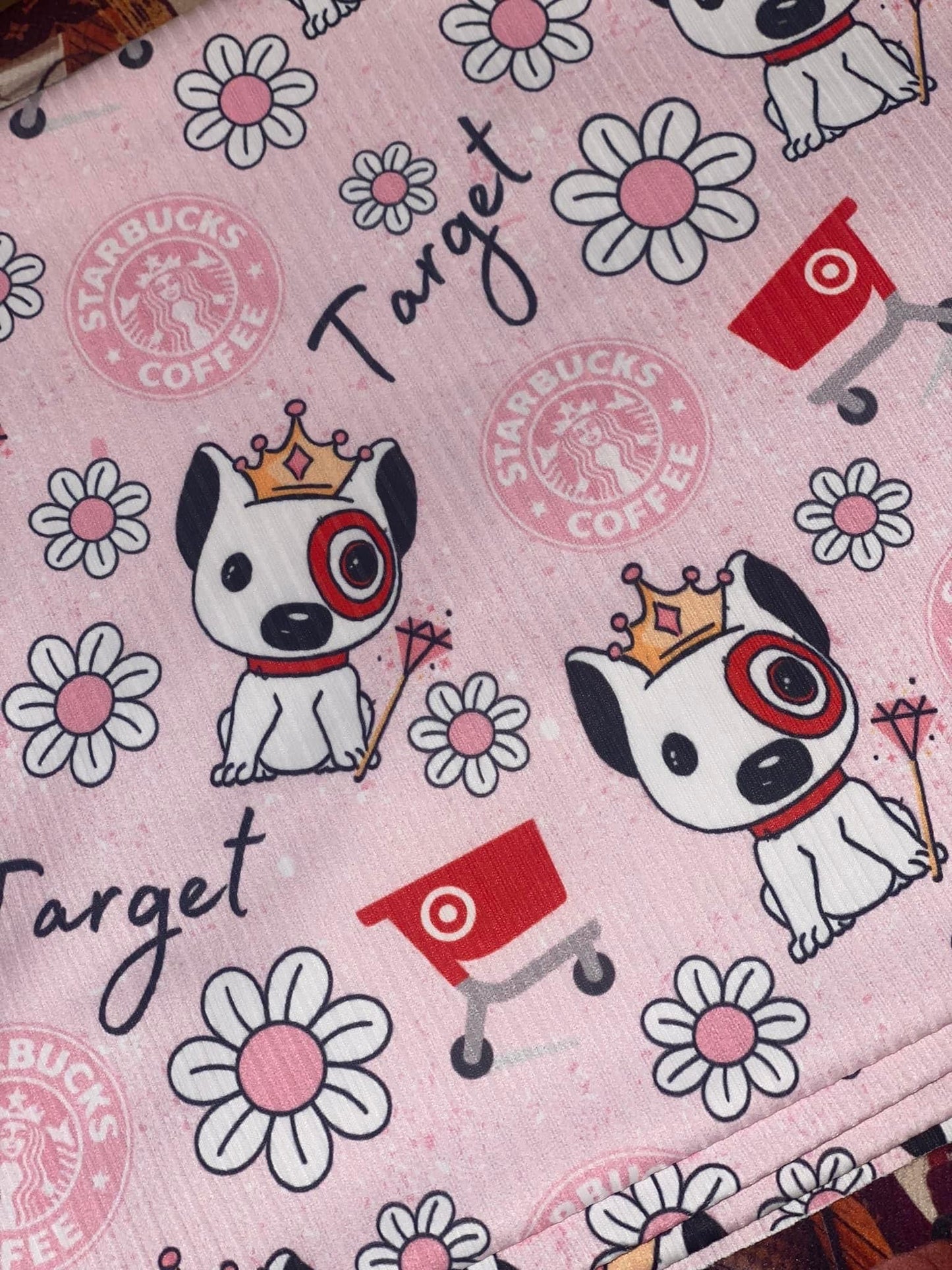 Pink target dog