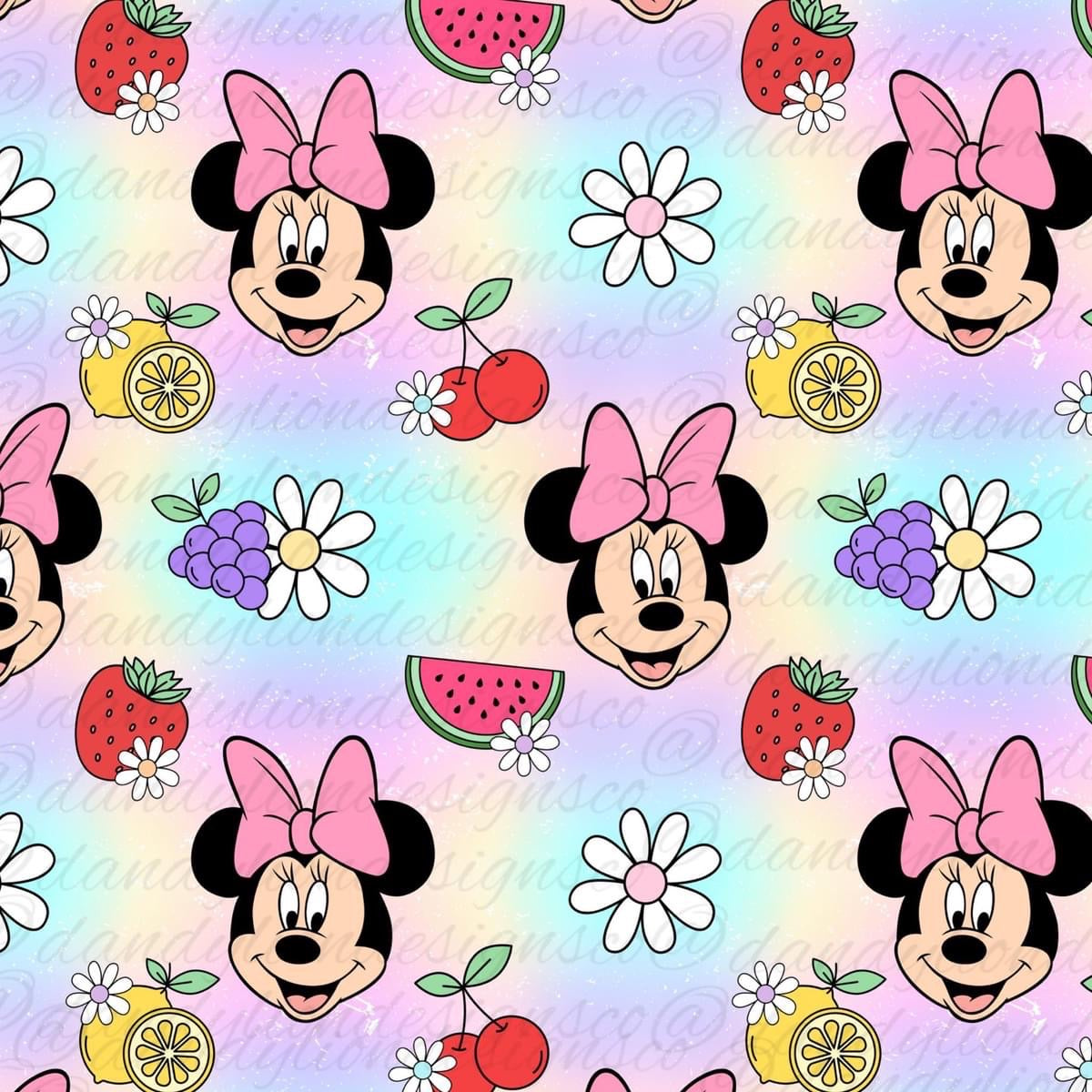 Minnie and fruit