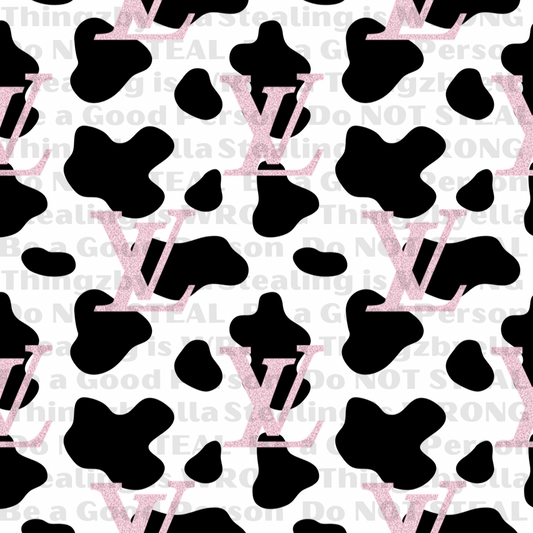 Pink Boujee babe cow print